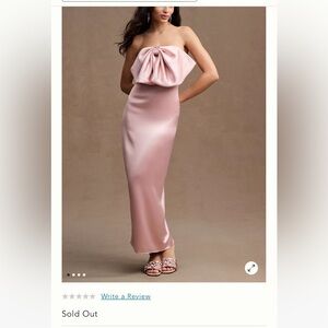 Ronny Kobo Selina Strapless Pink Bow Dress